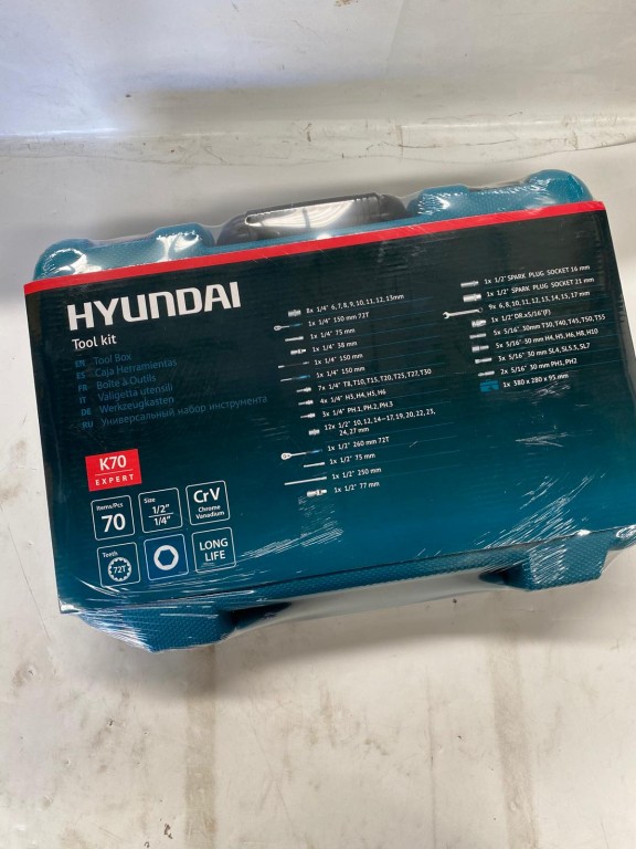 Kit de Herramientas Profesional Hyundai K-70 70 piezas
