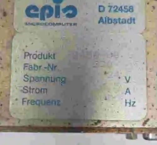 3. Módulo de control EPIS 8458-00