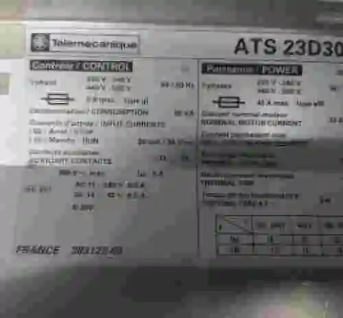 3. TELEMECANIQUE ALTISTART 3 ATS 23D30N 220V-240V 50/60HZ