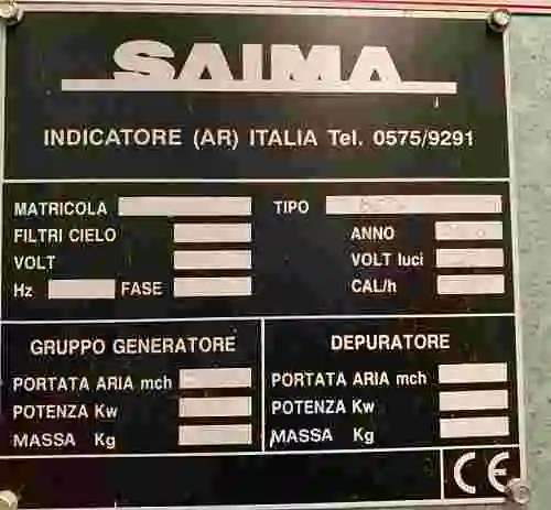7. Cabina de pinturas Saima Beta