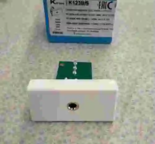 1. CONECTOR MINIJACK EMB.TORNILLO + PLACA SIMON K123B/9 ( 2 UDS )