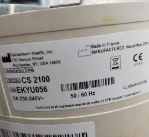 2. Brazo de radiografia CARESTREAM CS2100