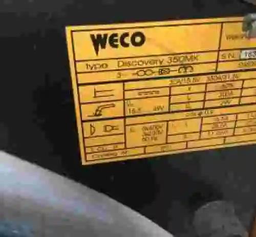 6. Equipo de soldadura Discovery 350 MK WECO