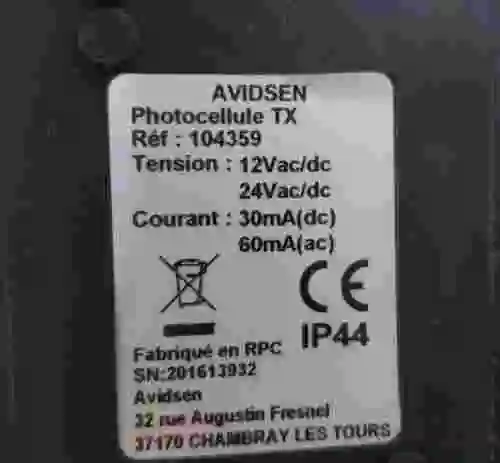 3. Pareja de fotocélulas Photocellule TX 104359