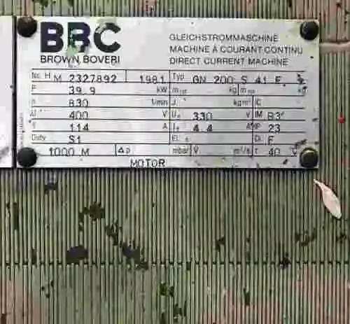 8. MOTOR CC BBC typ gn 200 s 41 F con ventilacion forzada