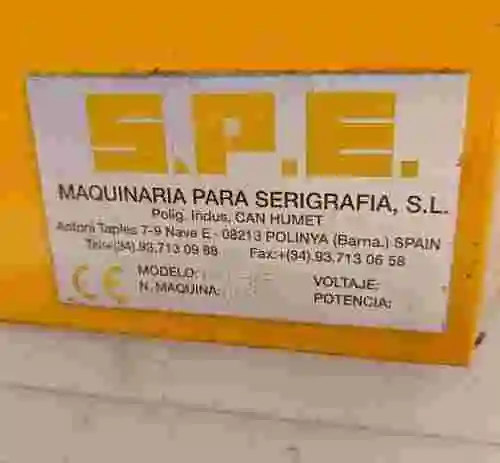 5. Maquina para serigrafia S.P.E TM6-6E