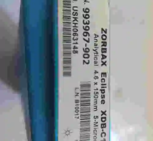 4. Columna AGILENT 993967-902 Zorbax Eclipse XDB-C18