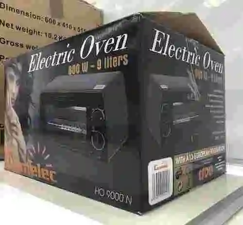 8. LOTE 8 HORNOS COMELEC HO-9000N Negro , Capacidad 9/Litros