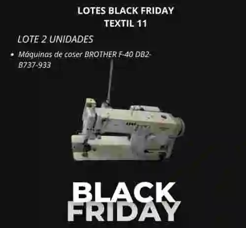 1. LOTES BLACK FRIDAY TEXTIL 11 - Lote 2 máquinas de coser BROTHER F-40 DB2-B737-933