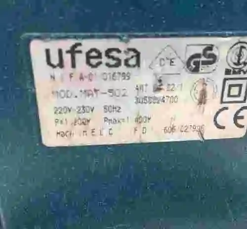 5. Aspiradora Ufesa Mat- 502