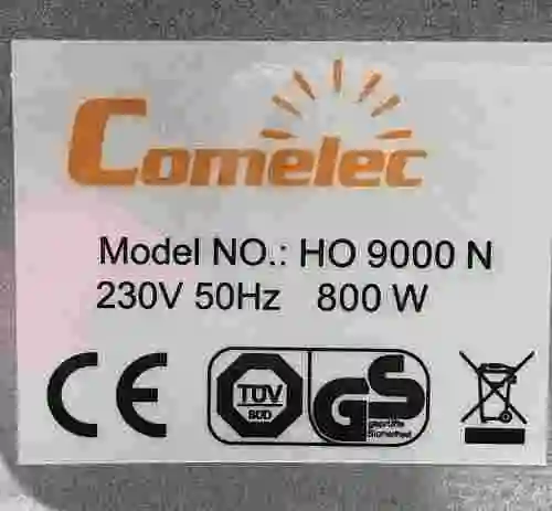 6. LOTE 8 HORNOS COMELEC HO-9000N Negro , Capacidad 9/Litros