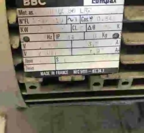 8. MOTOR CC BBC typ gn 180 M 36 F con ventilacion forzada 440v