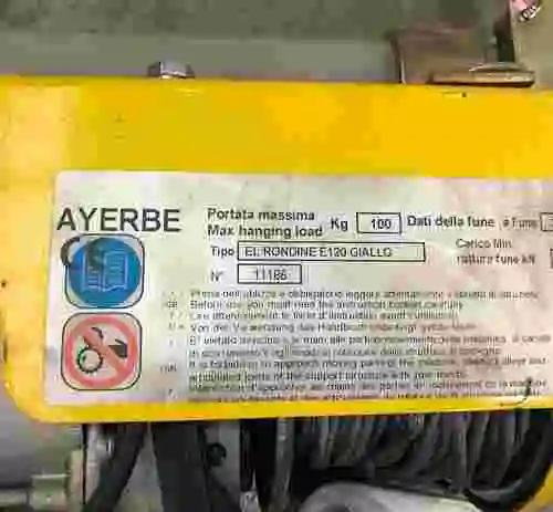 3. Polipasto Eléctrico Ayerbe E120 Giallo