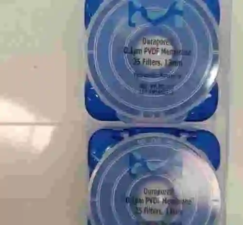 2. 50 x Membranas de filtración MILLIPORE DURAPORE VVLP01300 0.1μm 13mm