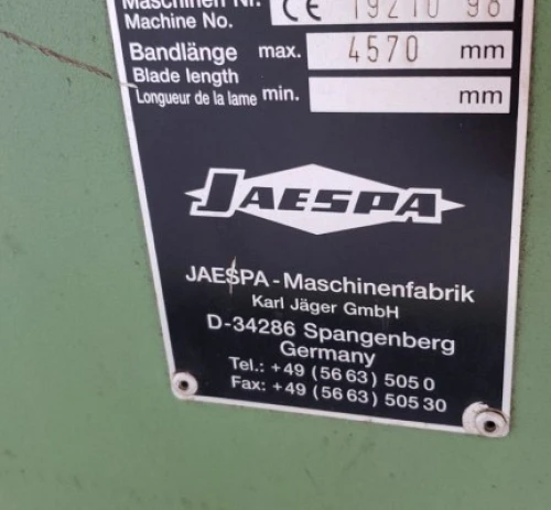 10. Sierra de cinta JAESPA V400A CON ALIMENTADOR AUTOMÁTICO