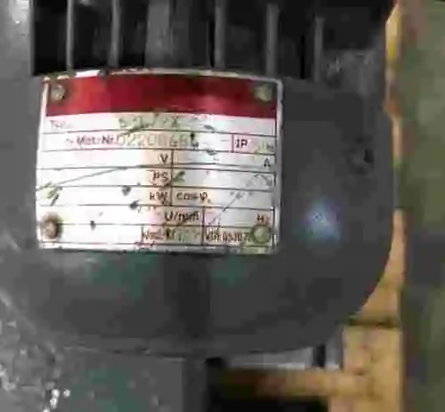 6. MOTOR BBC de corriente continua tipo MIF 132 AS - 207 400V con motor del ventilador 631/2X