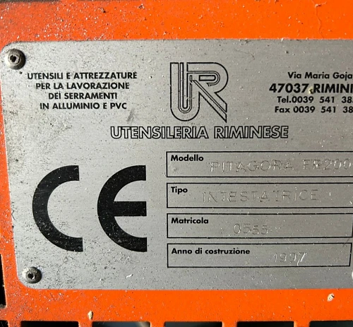 6. FRESADORA ALUMINIO UR PITAGORA FR200