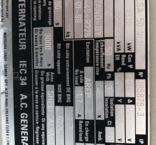 7. GENERADOR EMU-1500 CON CONTENEDOR INSONORIZADO