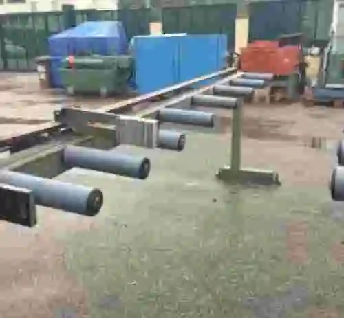 4. Conjunto de caminos de rodillos de 3.0 m con tope calibrado.