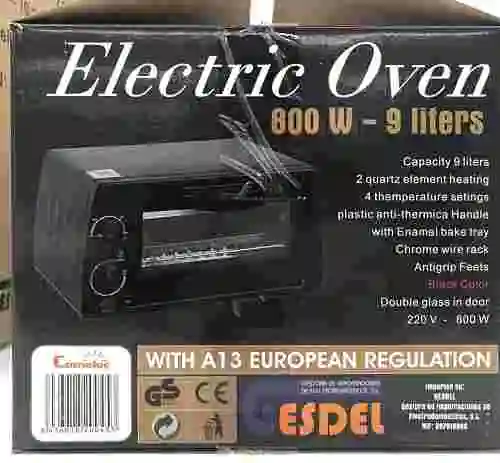 9. LOTE 8 HORNOS COMELEC HO-9000N Negro , Capacidad 9/Litros