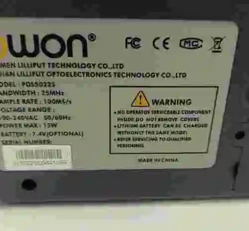 5. Osciloscopio de memoria digital OWON PDS5022S