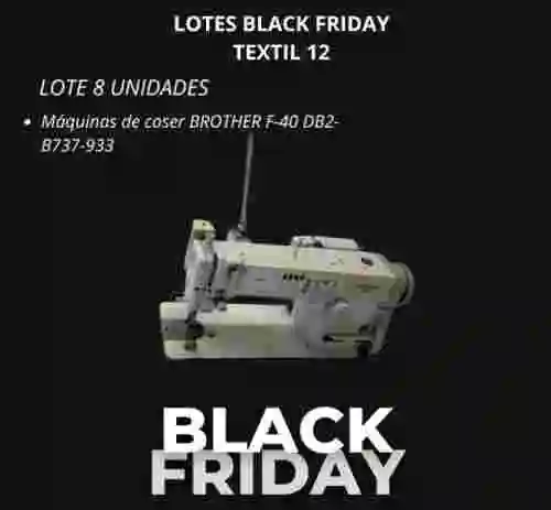 1. LOTES BLACK FRIDAY TEXTIL 12 - Lote 6 máquinas de coser BROTHER F-40 DB2-B737-933