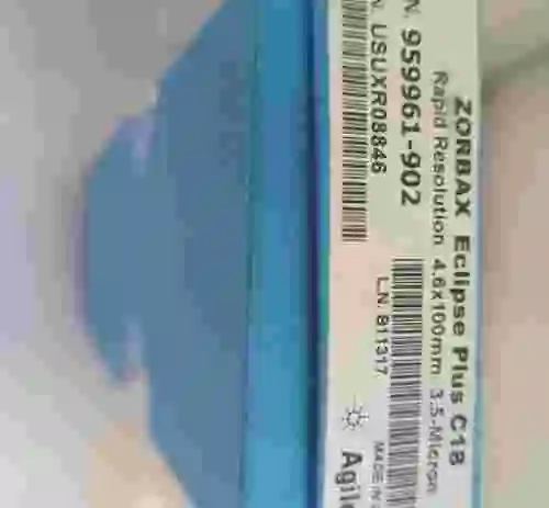 3. Columna AGILENT 959961-902 ZORBAX Eclipse Plus C18