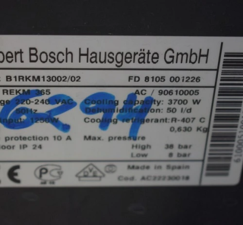 3. Máquina de aire acondicionado portátil Bosch