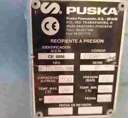 2. Bomba de vacio PUSKA B.10.300.500