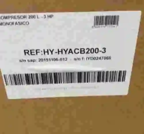 11. Nuevo compresor de 3cv, 10 bar  ,Monofasico con deposito de 200 litros
