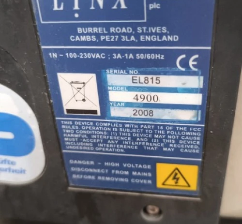 4. Impresora de inyección de tinta LINX 4900