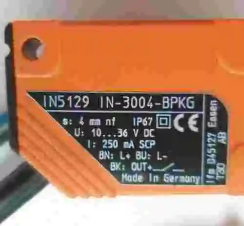 3. SENSOR INDUCTIVO IFM ELECTRONIC IN5129 IN-3004-BPKG