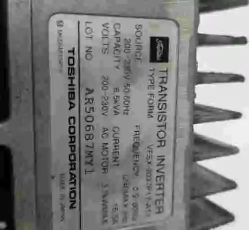 3. Variador de frecuencia TOSHIBA VFSX.2037P1Y-A11